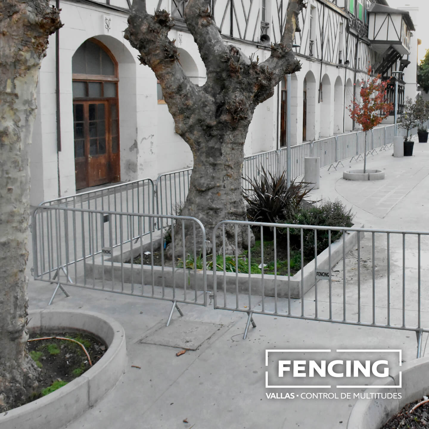 Vallas peatonales en corrida masiva